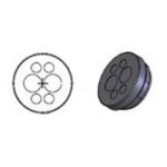 KEL-DP 25/6 high density cable entry plate, grey (43531)