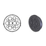 KEL-DP 50/18 high density cable entry plate, grey (43567)