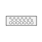 KEL-DP 24/19 high density cable entry plate, grey (43524)